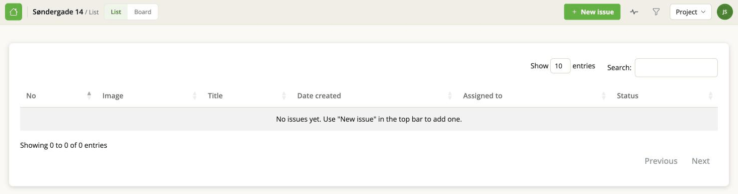 A project with no issues yet